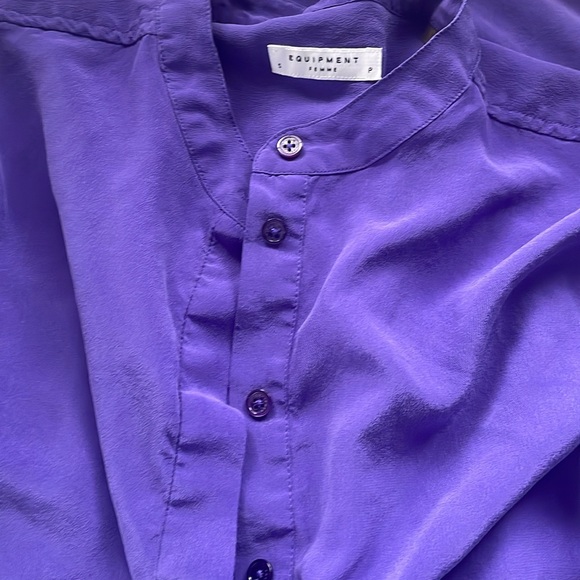 Equipment, silk purple, top/blouse - Picture 14 of 16
